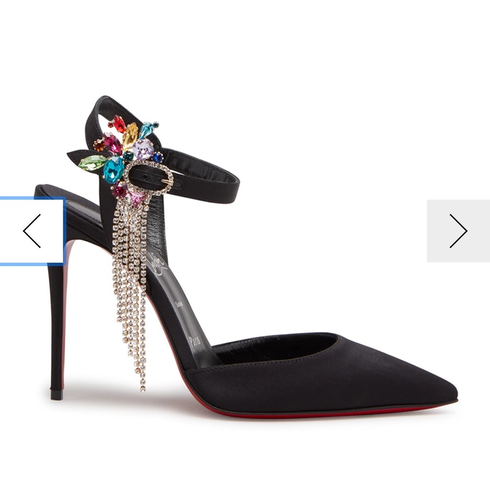 Christian Louboutin Jeweled Black Heels 38.5